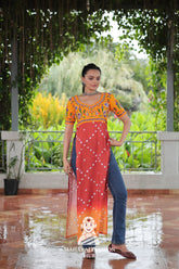 Graceful Laheriya Print 12-Meter Flair Kutchi Navratri Gown ππ
